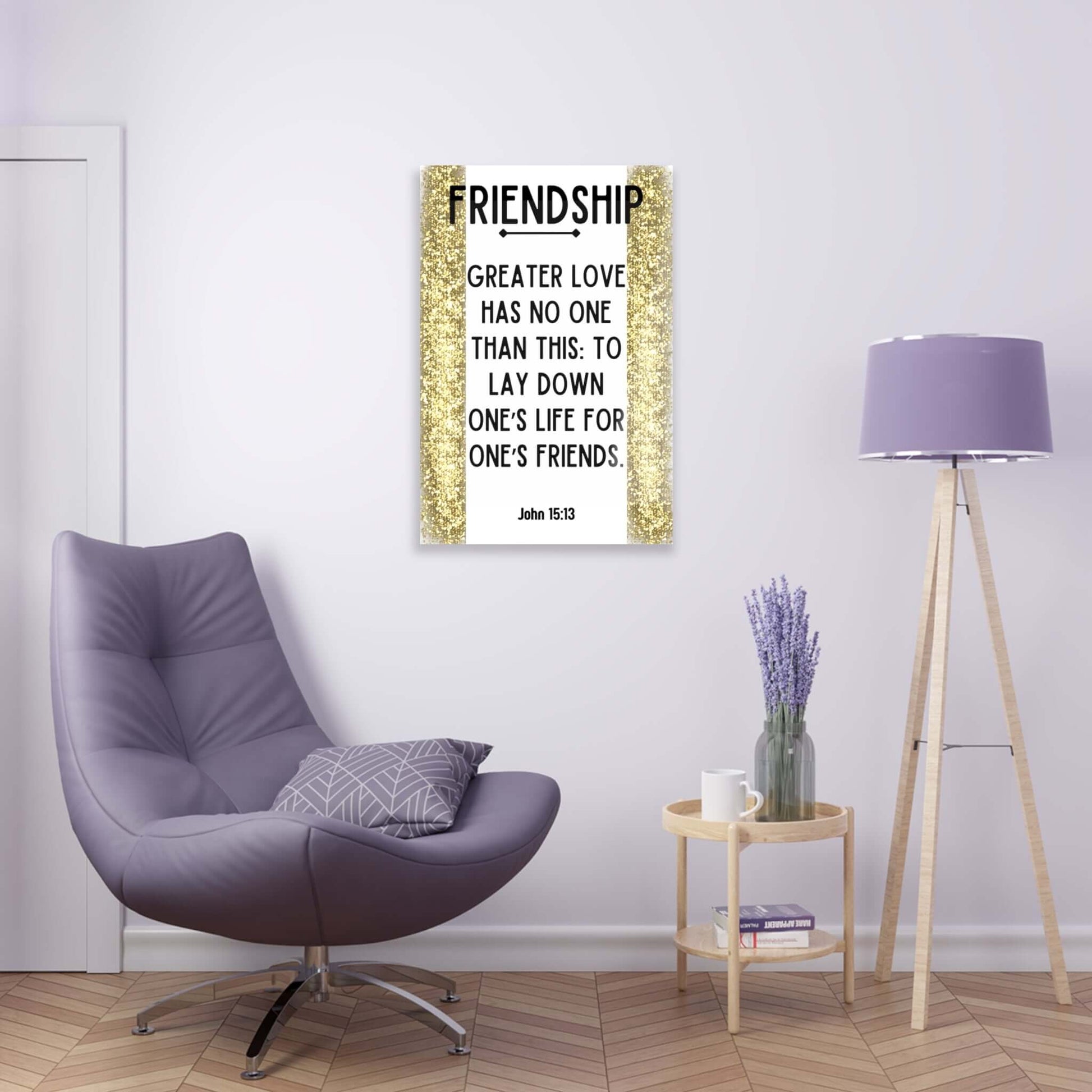 Gold Wall Decor: Stunning Acrylic Print with Inspiring Scripture | Art & Wall Decor,Assembled in the USA,Assembled in USA,Decor,Home & Living,Home Decor,Indoor,Made in the USA,Made in USA,Poster