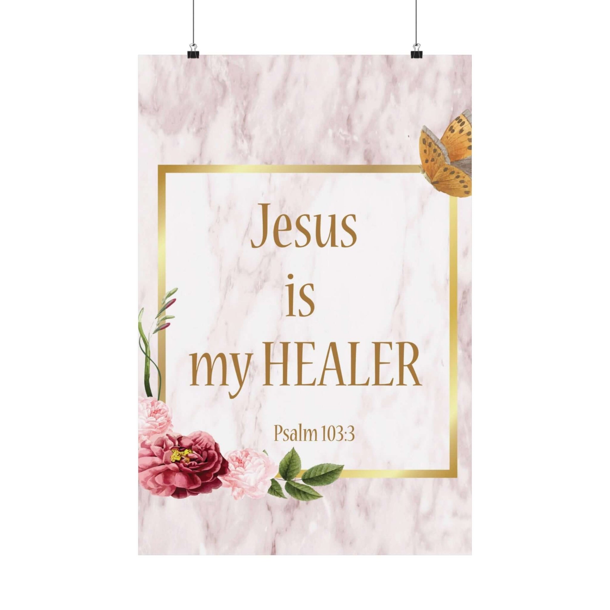 Colorful Wall Decor Poster - Premium Matte Vertical with Psalm 103:3 | Assembled in the USA,Assembled in USA,Back to School,Home & Living,Indoor,Made in the USA,Made in USA,Matte,Paper,Posters,Valentine's Day promotion