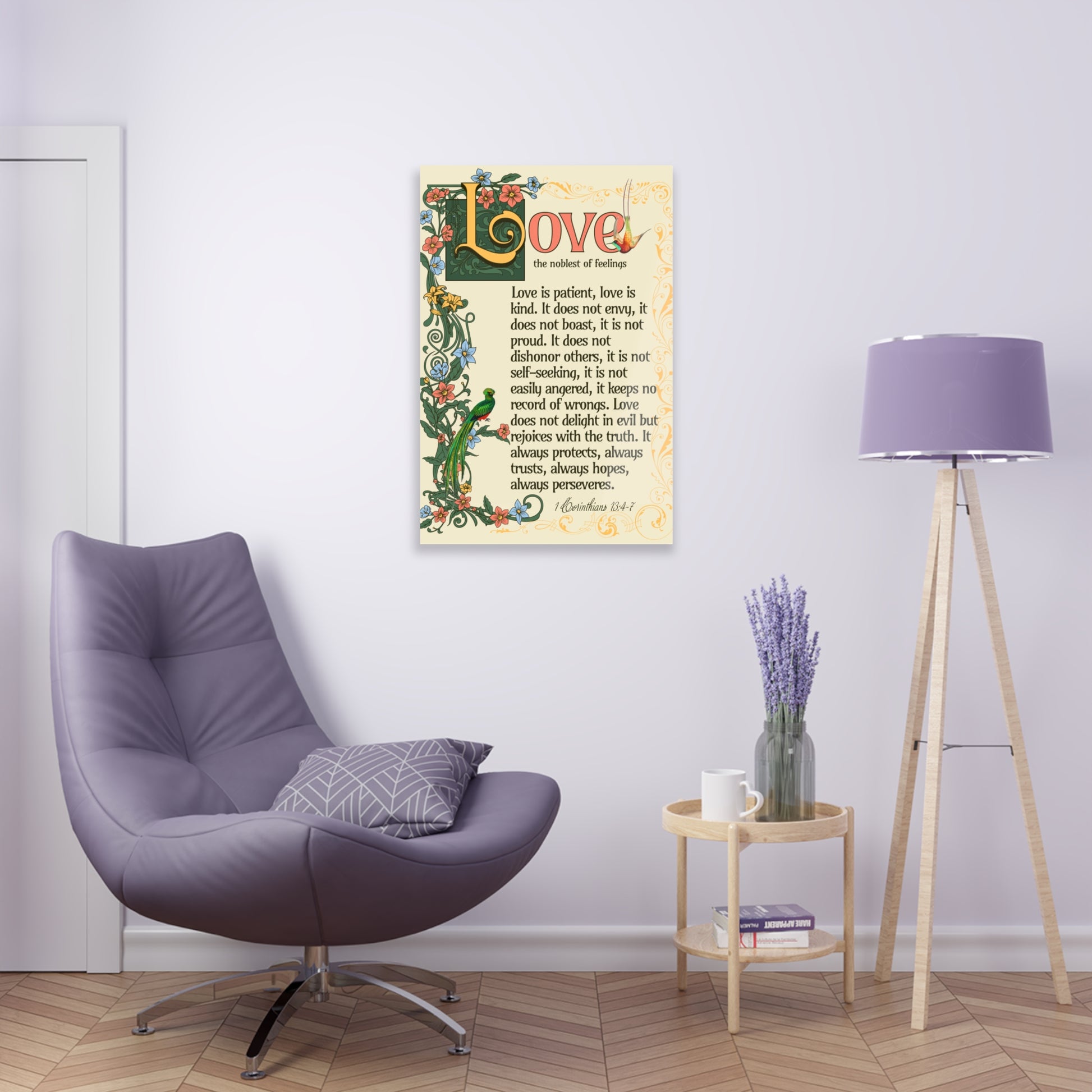 Acrylic Wall Scripture Art - Love Is Patient | Art & Wall Decor,Assembled in the USA,Assembled in USA,Decor,Home & Living,Home Decor,Indoor,Made in the USA,Made in USA,Poster