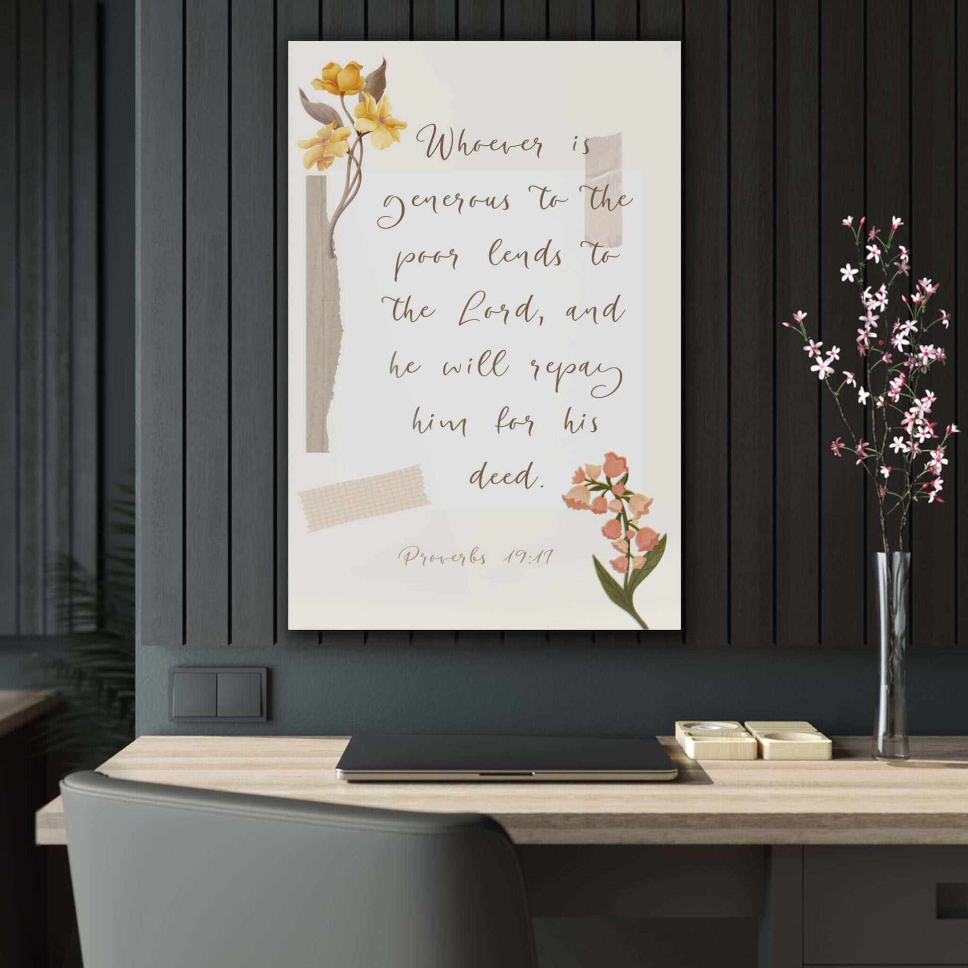 Dazzling Art for Room: "Generous to the Poor" Acrylic Wall Art Print | Art & Wall Decor,Assembled in the USA,Assembled in USA,Decor,Home & Living,Home Decor,Indoor,Made in the USA,Made in USA,Poster