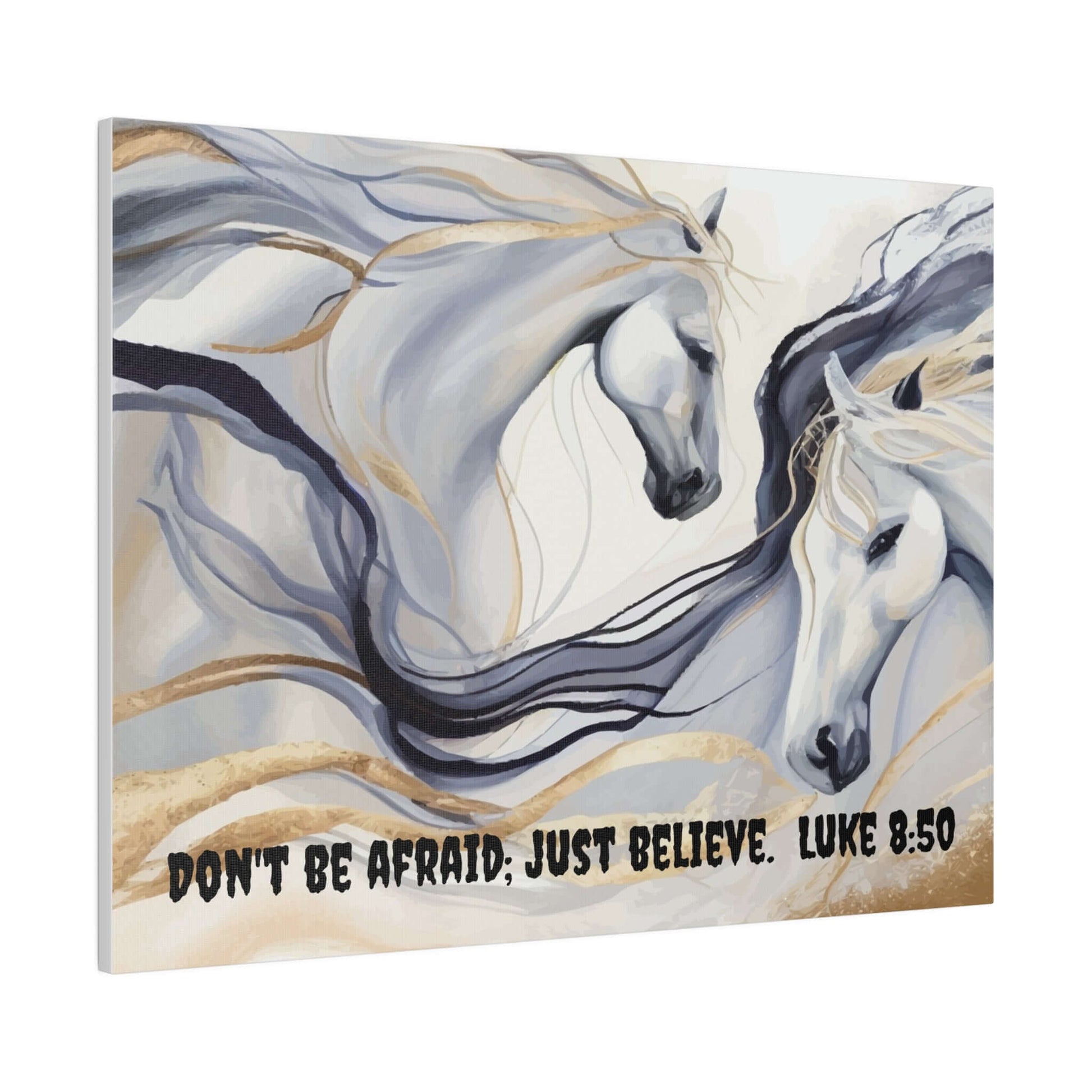 Modern Canvas Wall Art with Luke 8:50 - Eco-Friendly Unframed Art | Art & Wall Decor,Canvas,Decor,Eco-friendly,Hanging Hardware,Holiday Picks,Home & Living,Indoor,Matte,Seasonal Picks,Sustainable,Wall,Wood