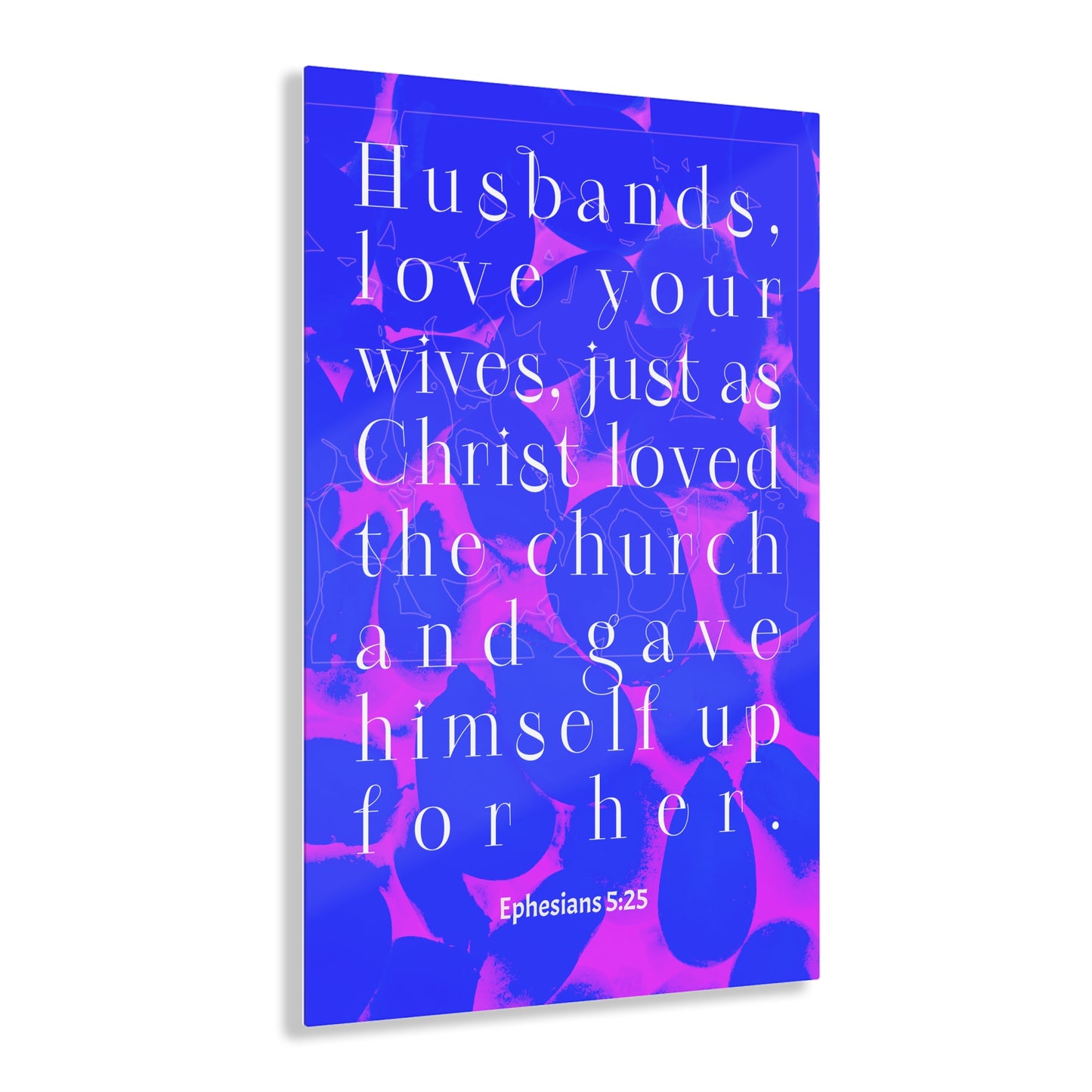 Religious Art Painting - Glass Art Picture "Husbands Love Your Wives" | Art & Wall Decor,Assembled in the USA,Assembled in USA,Decor,Home & Living,Home Decor,Indoor,Made in the USA,Made in USA,Poster