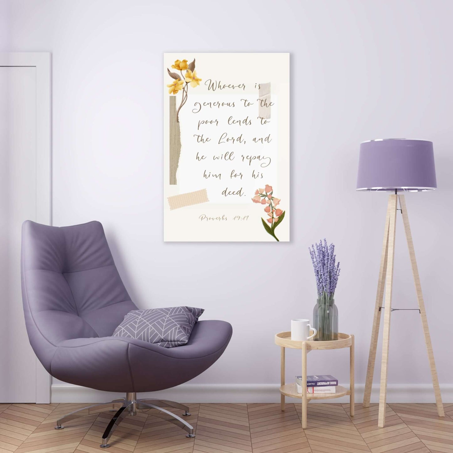 Dazzling Art for Room: "Generous to the Poor" Acrylic Wall Art Print | Art & Wall Decor,Assembled in the USA,Assembled in USA,Decor,Home & Living,Home Decor,Indoor,Made in the USA,Made in USA,Poster