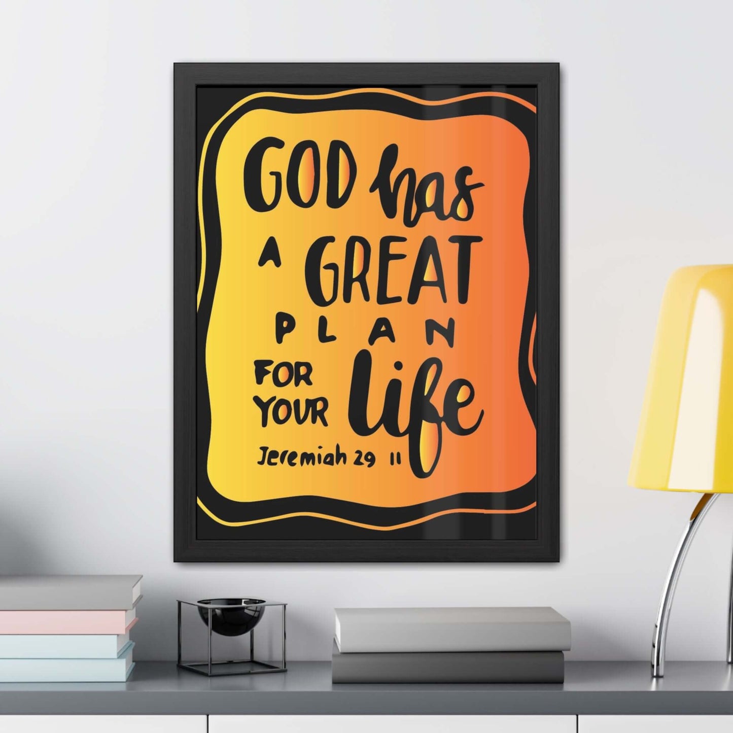 Modern Poster with Hand-Crafted Wooden Frame - Featuring Jeremiah 29:11 | Art & Wall Decor,Framed,Hanging Hardware,Home & Living,Poster,Posters