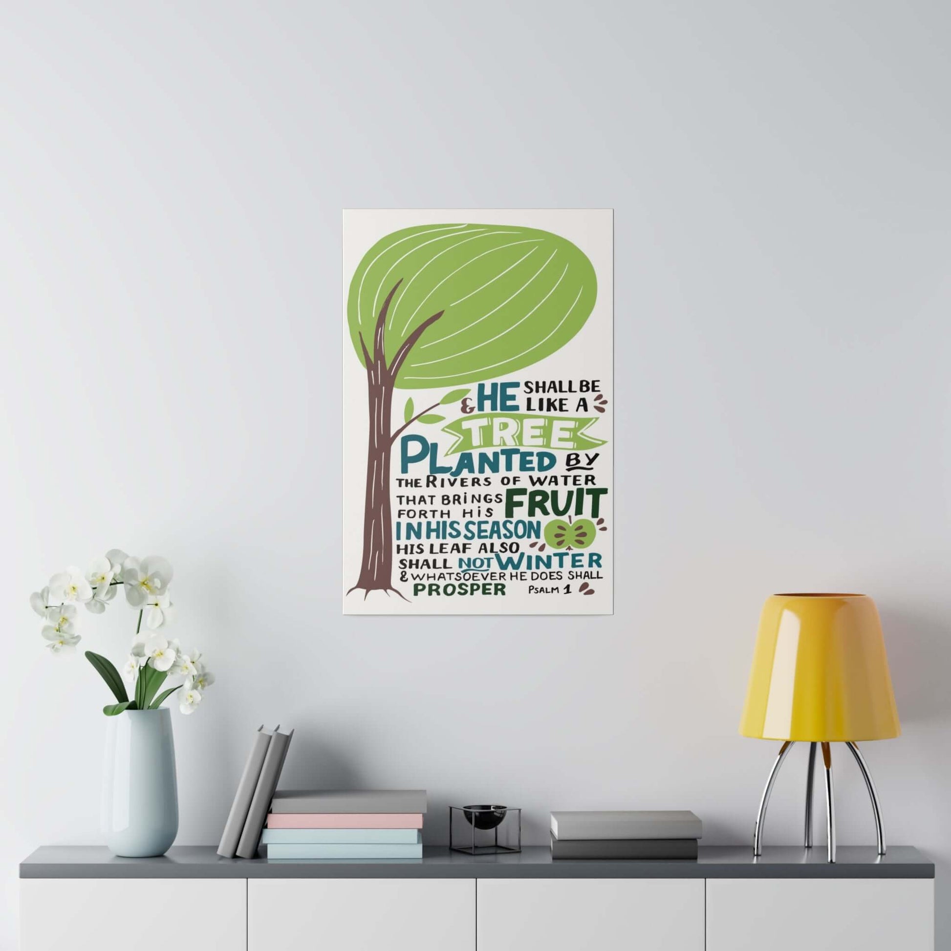 Unframed Painting Canvas with Psalm 1:3 - Durable & Eco-Friendly | Art & Wall Decor,Canvas,Decor,Eco-friendly,Hanging Hardware,Holiday Picks,Home & Living,Indoor,Matte,Seasonal Picks,Sustainable,Wall,Wood