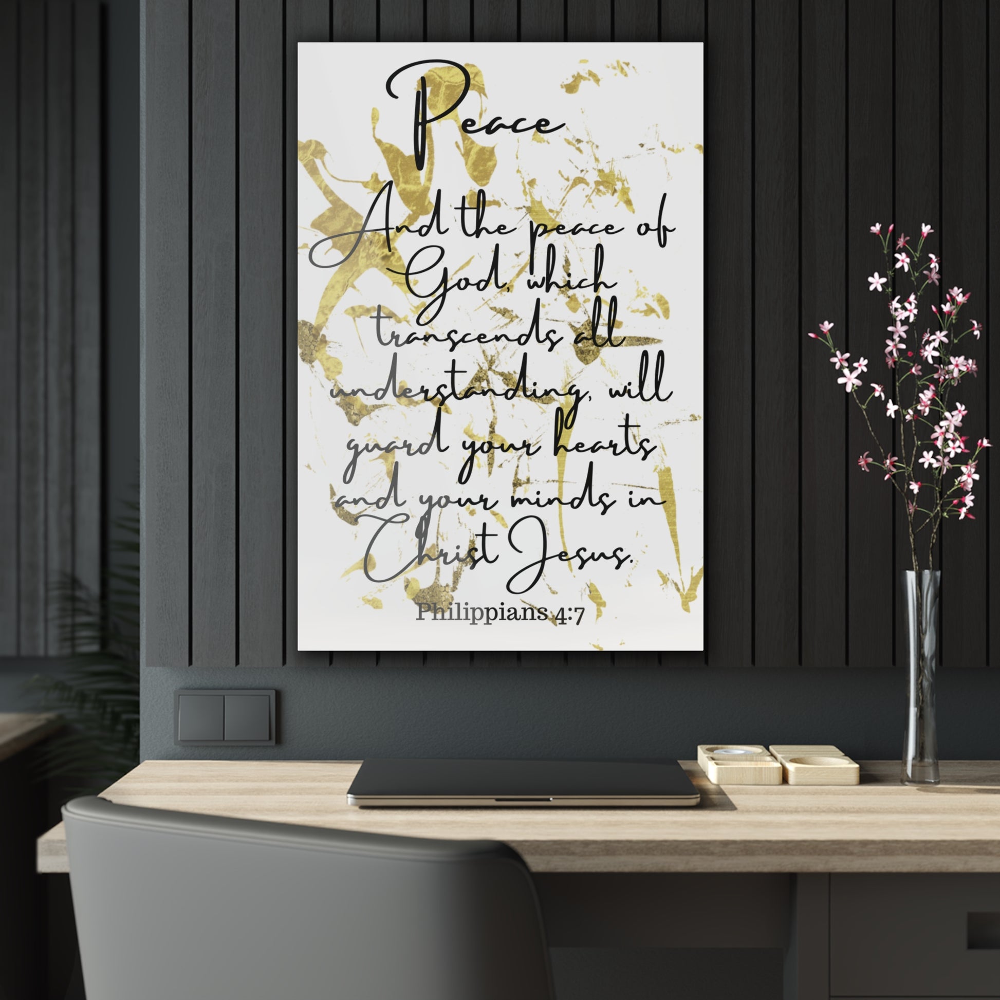 Scripture Home Office Wall Art - Acrylic Print with Inspirational Verse | Art & Wall Decor,Assembled in the USA,Assembled in USA,Decor,Home & Living,Home Decor,Indoor,Made in the USA,Made in USA,Poster