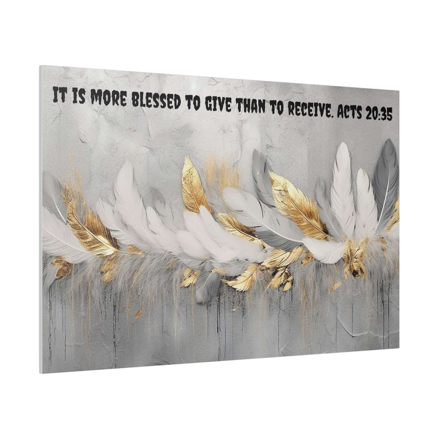 Canvas Decor with Acts 20:35 - Eco-Friendly and Vibrant Unframed Art | Art & Wall Decor,Canvas,Decor,Eco-friendly,Hanging Hardware,Holiday Picks,Home & Living,Indoor,Matte,Seasonal Picks,Sustainable,Wall,Wood