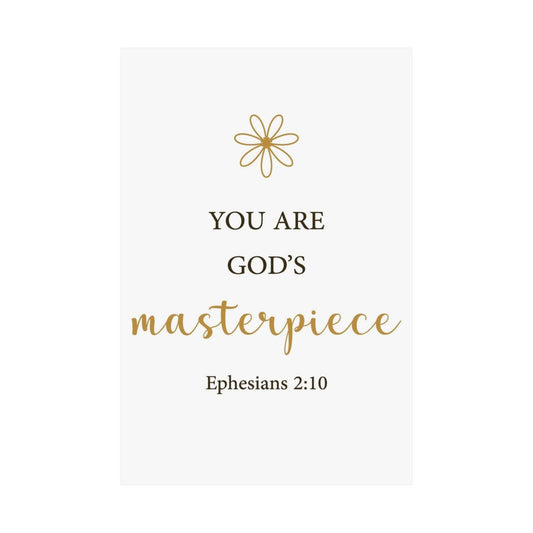 Luxury Wall Art Poster - Premium Matte Vertical with Ephesians 2:10 | Assembled in the USA,Assembled in USA,Back to School,Home & Living,Indoor,Made in the USA,Made in USA,Matte,Paper,Posters,Valentine's Day promotion
