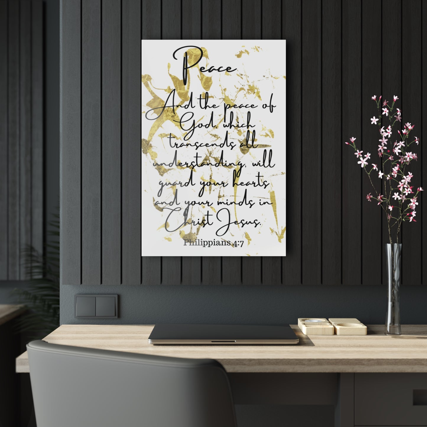Scripture Home Office Wall Art - Acrylic Print with Inspirational Verse | Art & Wall Decor,Assembled in the USA,Assembled in USA,Decor,Home & Living,Home Decor,Indoor,Made in the USA,Made in USA,Poster