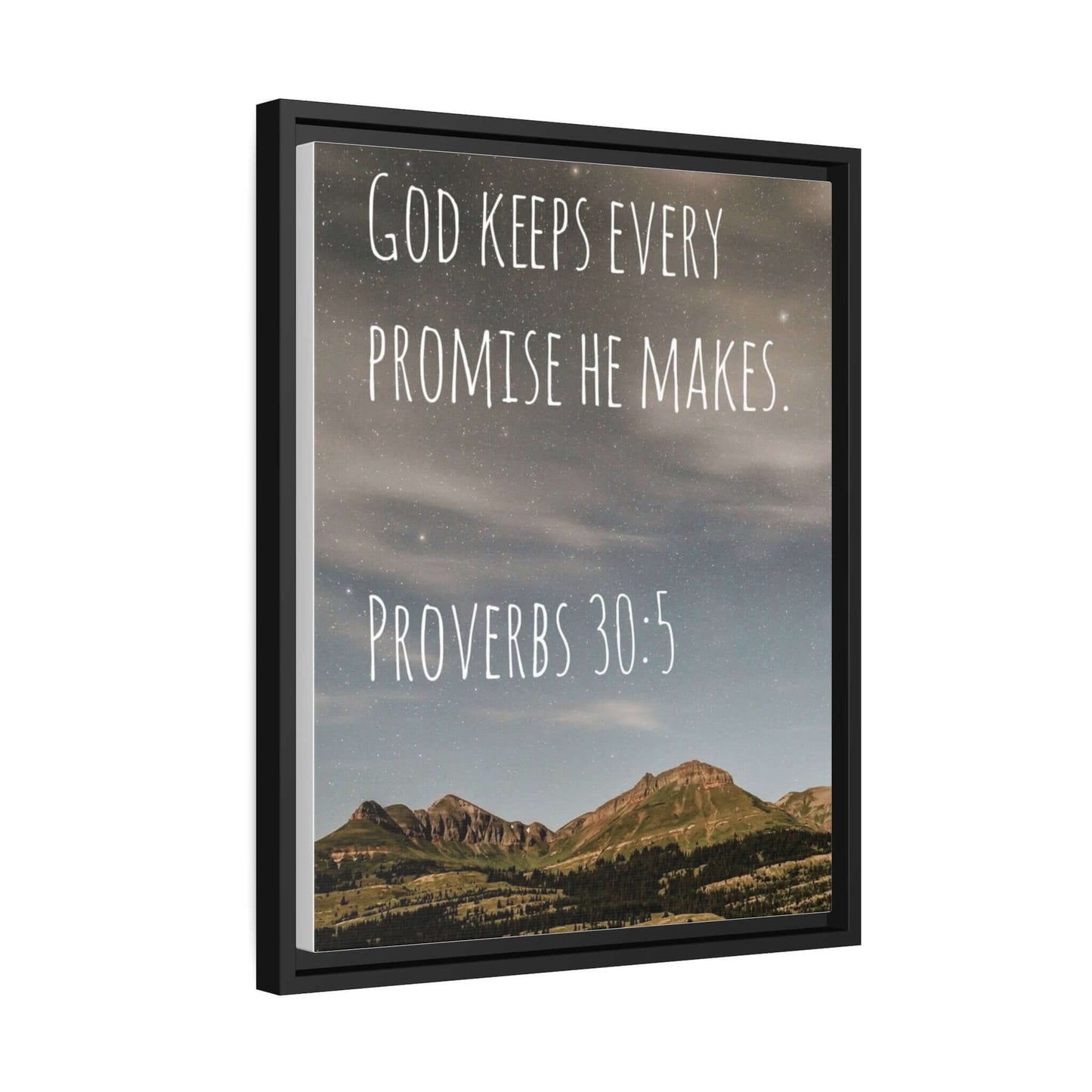 Canvas Print Framed with Black Pinewood – Eco-Friendly Art with Bible Verse | Art & Wall Decor,Canvas,Decor,Eco-friendly,Framed,Hanging Hardware,Home & Living,Summer Picks,Sustainable