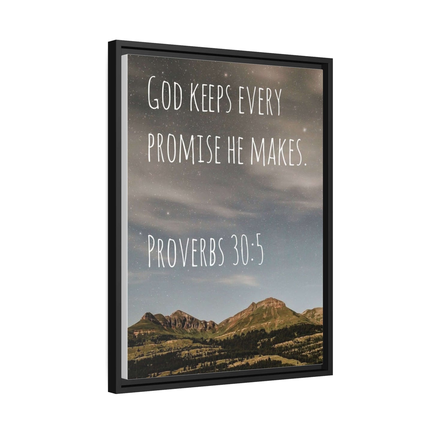 Canvas Print Framed with Black Pinewood – Eco-Friendly Art with Bible Verse | Art & Wall Decor,Canvas,Decor,Eco-friendly,Framed,Hanging Hardware,Home & Living,Summer Picks,Sustainable