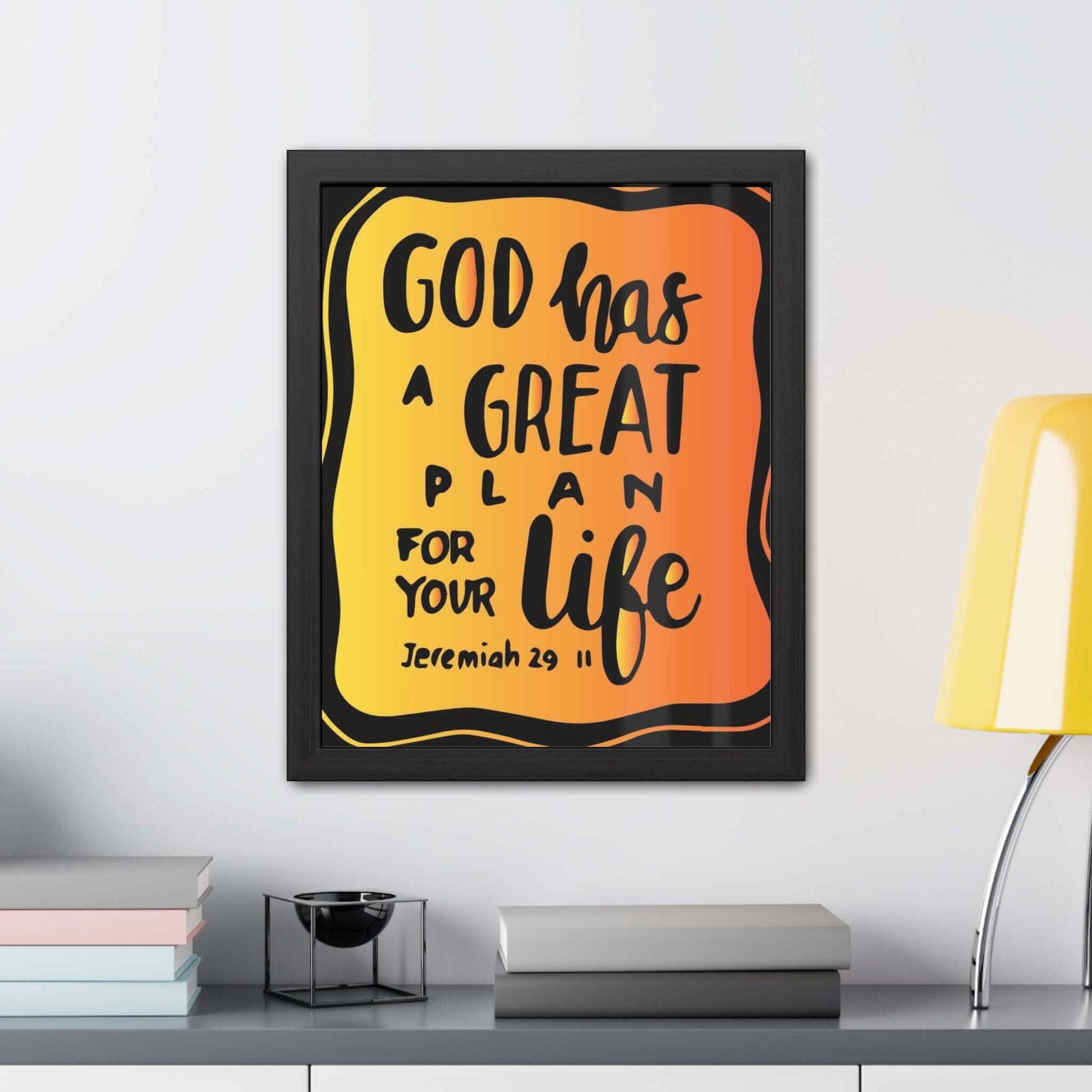 Modern Poster with Hand-Crafted Wooden Frame - Featuring Jeremiah 29:11 | Art & Wall Decor,Framed,Hanging Hardware,Home & Living,Poster,Posters