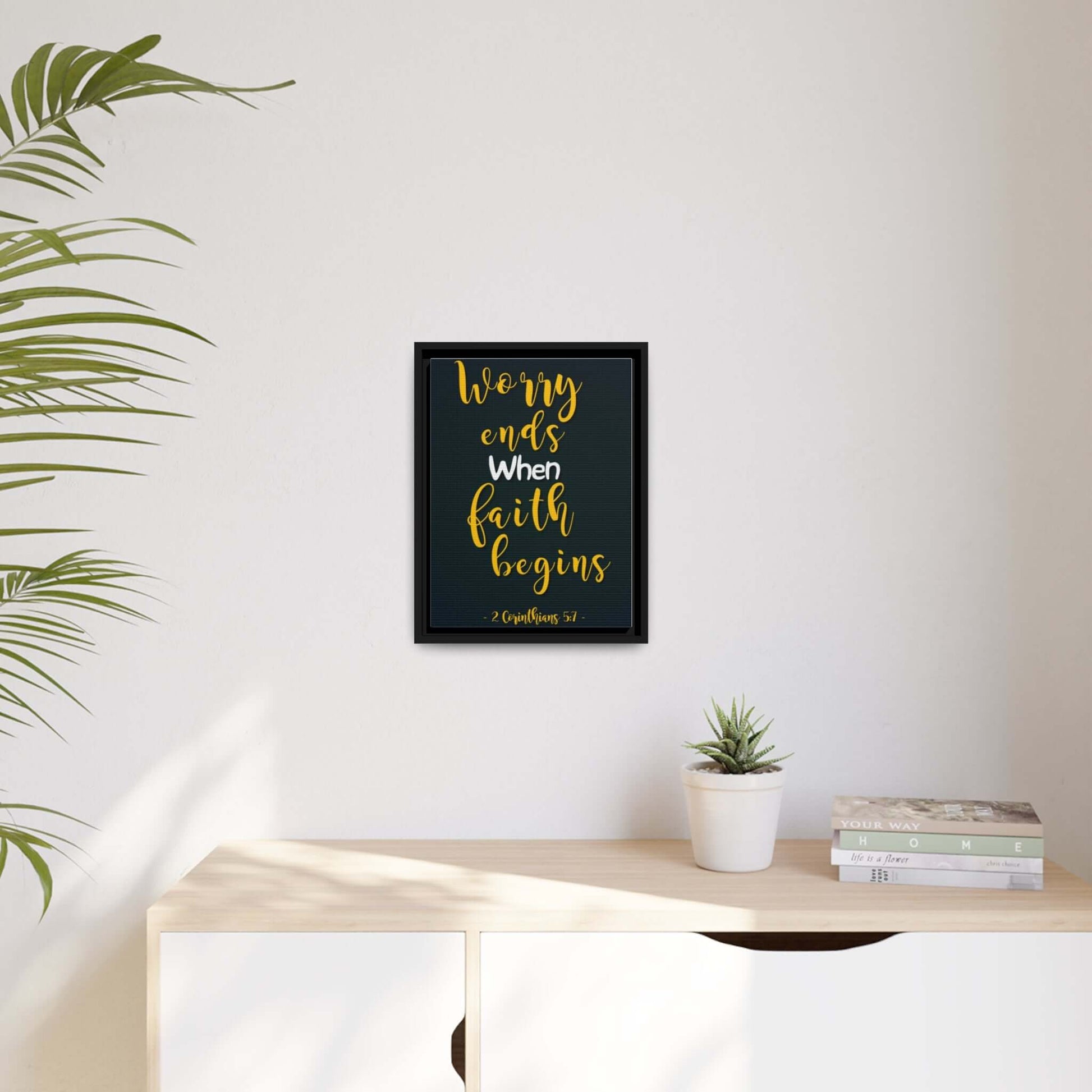 Elegant Wood Framed Canvas with Bible Verse - Multiple Sizes | Art & Wall Decor,Canvas,Decor,Eco-friendly,Framed,Hanging Hardware,Home & Living,Summer Picks,Sustainable