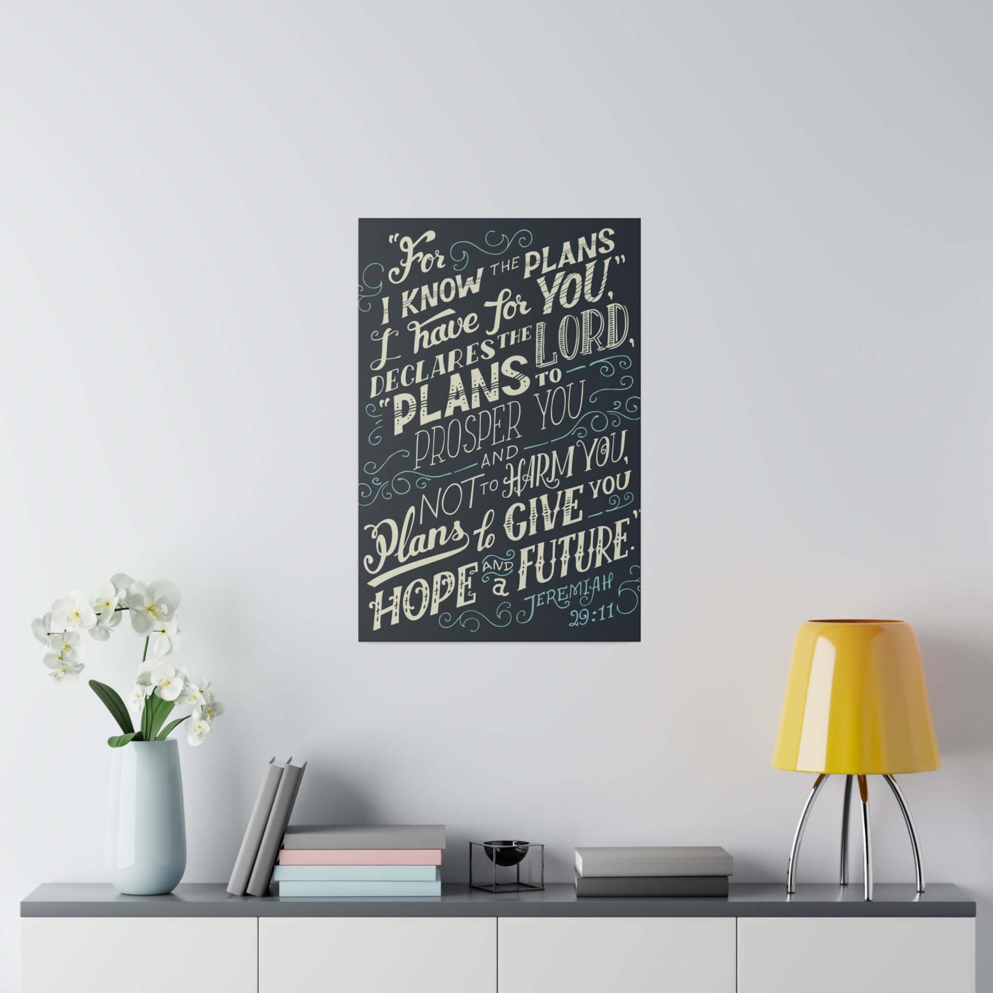 Eco-Friendly Hanging Canvas Prints - Jeremiah 29:11 Verse, Unframed | Art & Wall Decor,Canvas,Decor,Eco-friendly,Hanging Hardware,Holiday Picks,Home & Living,Indoor,Matte,Seasonal Picks,Sustainable,Wall,Wood