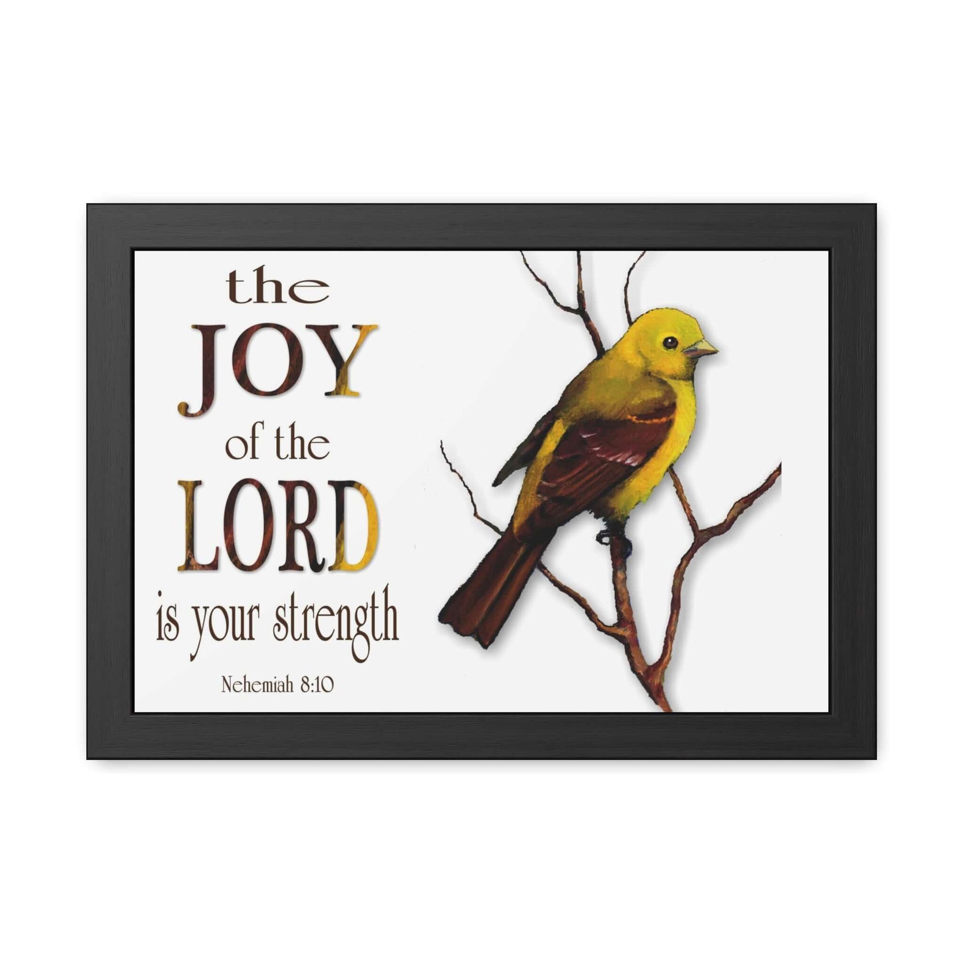 Framed Poster with Hand-Crafted Wooden Frame - Featuring Nehemiah 8:10 | Art & Wall Decor,Framed,Hanging Hardware,Home & Living,Poster,Posters