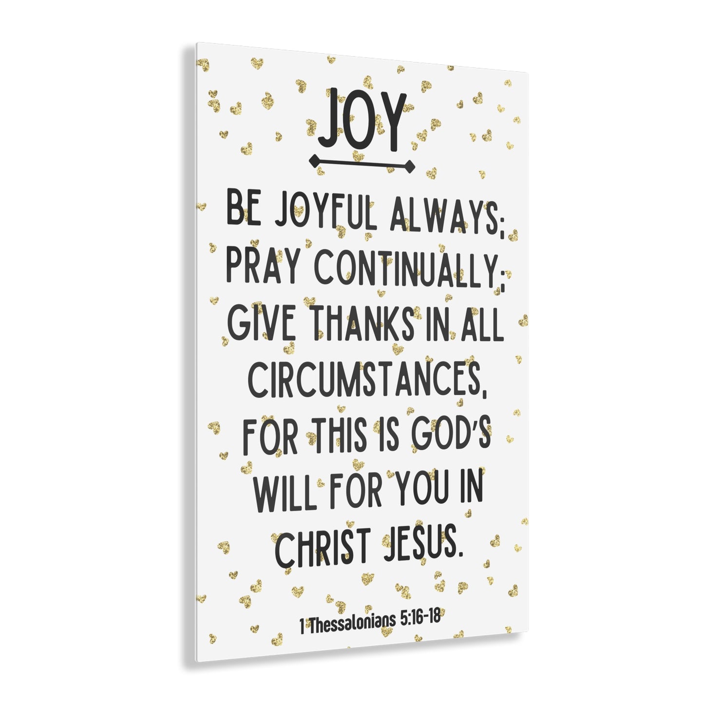 Wall Art Crystal: "Be Joyful Always" Acrylic Print | Art & Wall Decor,Assembled in the USA,Assembled in USA,Decor,Home & Living,Home Decor,Indoor,Made in the USA,Made in USA,Poster