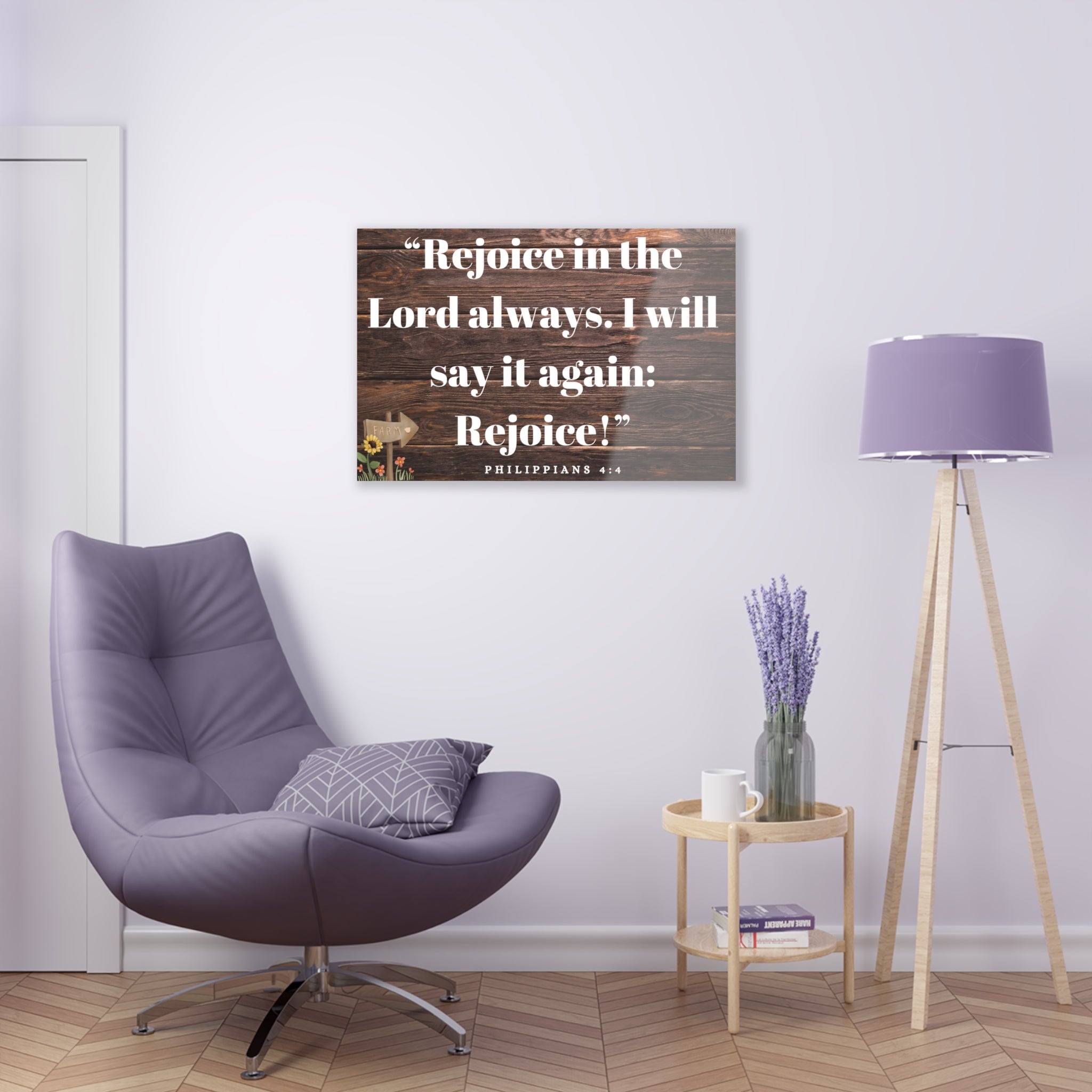 Farm House Wall Decor - Acrylic Print with Inspirational Scripture | Art & Wall Decor,Assembled in the USA,Assembled in USA,Decor,Home & Living,Home Decor,Indoor,Made in the USA,Made in USA,Poster
