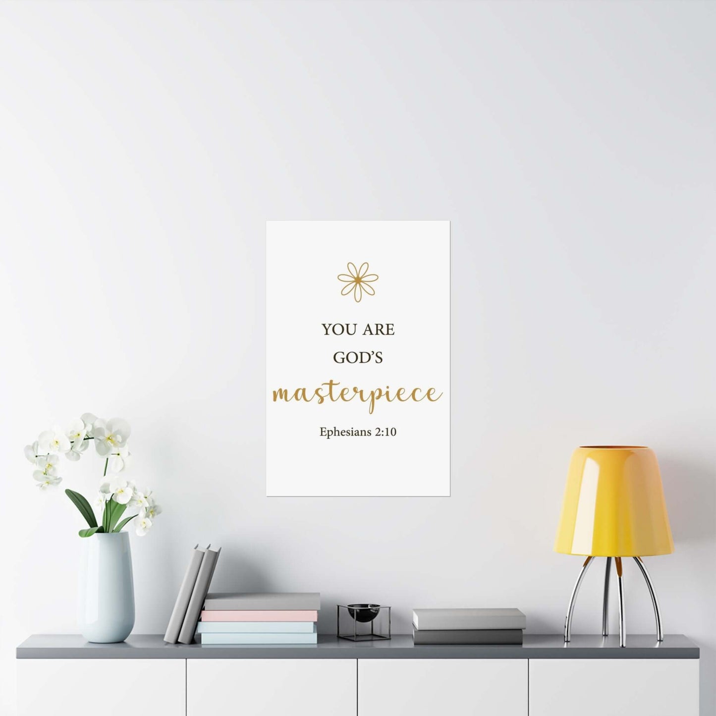 Luxury Wall Art Poster - Premium Matte Vertical with Ephesians 2:10 | Assembled in the USA,Assembled in USA,Back to School,Home & Living,Indoor,Made in the USA,Made in USA,Matte,Paper,Posters,Valentine's Day promotion