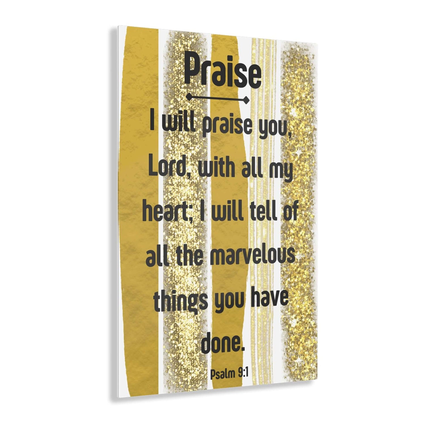 Gold Mirror Wall Decor - Acrylic Print with Inspirational Scripture | Art & Wall Decor,Assembled in the USA,Assembled in USA,Decor,Home & Living,Home Decor,Indoor,Made in the USA,Made in USA,Poster