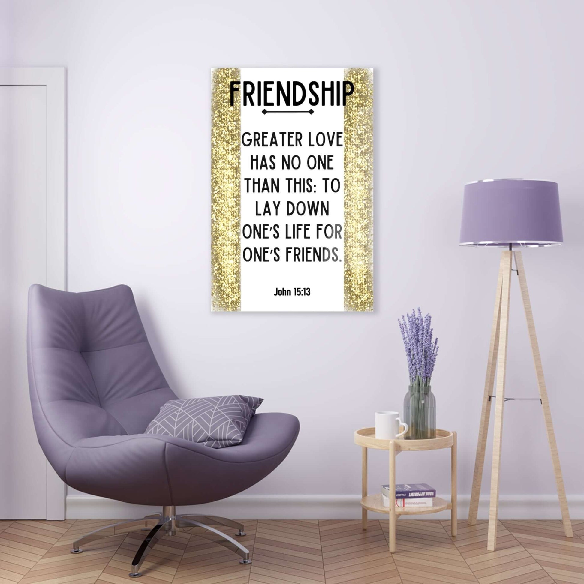 Gold Wall Decor: Stunning Acrylic Print with Inspiring Scripture | Art & Wall Decor,Assembled in the USA,Assembled in USA,Decor,Home & Living,Home Decor,Indoor,Made in the USA,Made in USA,Poster